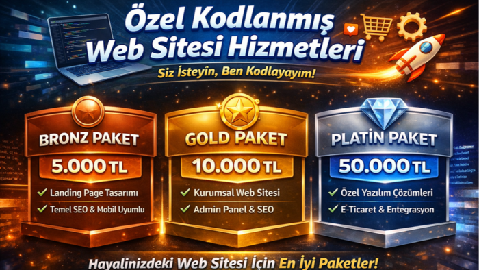 sizin için özel kodlanmış web sitesi yaparım