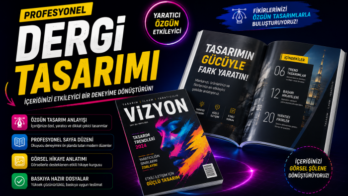 profesyonel olarak dergi tasarlıyorum