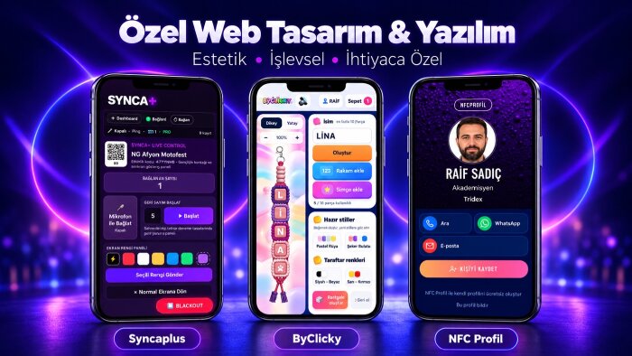 size özel,  web siteleri/uygulamalar geliştirebilirim