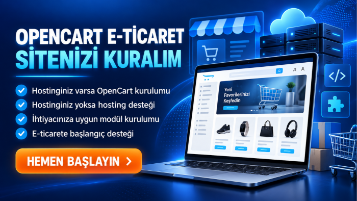 ben,opencart kurulumu yapabilir. e-ticarete başlatabilirim