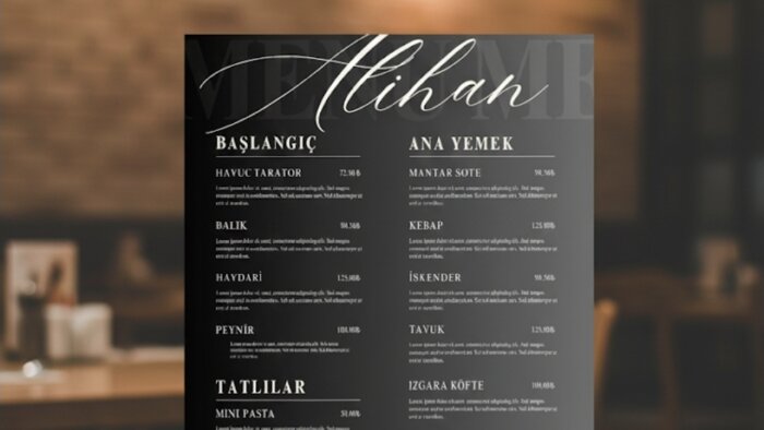 restoran menü tasarımı yaparım