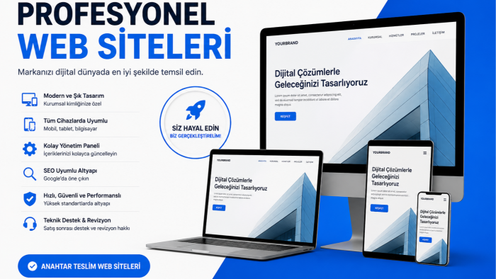 size özel, anahtar teslim ve profesyonel web sitesi yaparım