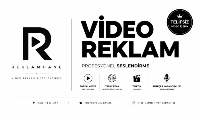  profesyonel reklam videonuzu hazırlarım