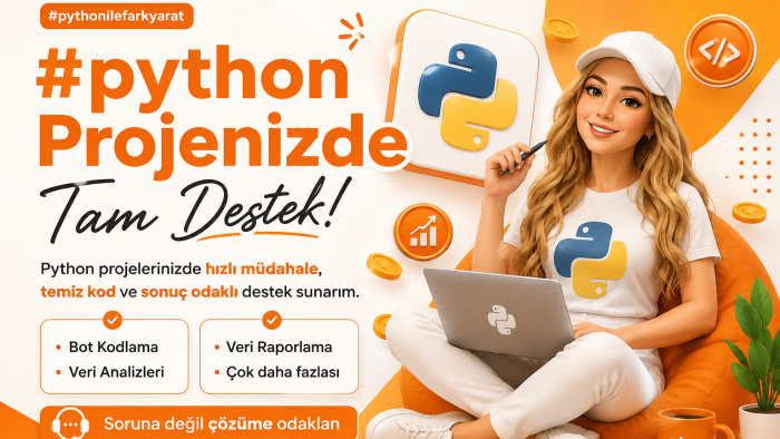 Python yazılımları geliştiririm