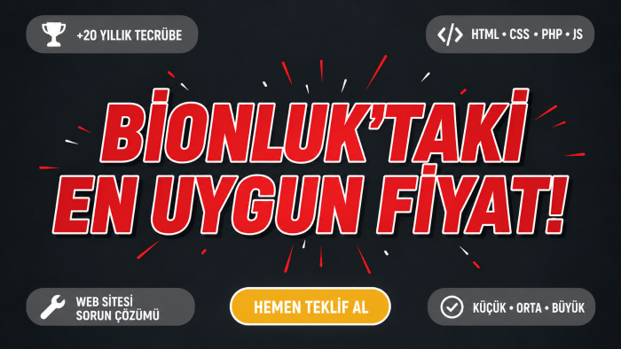 web sitenizdeki problemleri en uygun fiyata çözerim