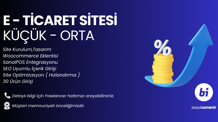 küçük ve orta ölçekli işletmelere e-ticaret sitesi kurarım