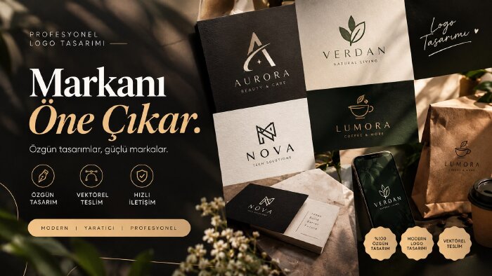 markanız için modern ve özgün logo tasarımı yapabilirim