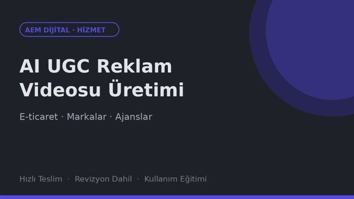 markanız için yapay zekayla UGC reklam videoları üretirim