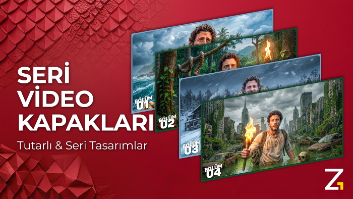 Youtube serileriniz için hibrit kapak tasarımı yaparım