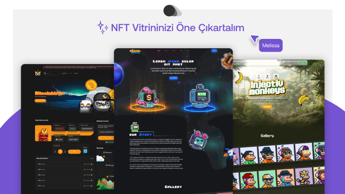 NFT'ler için etkileyici landing page tasarlayabilirim