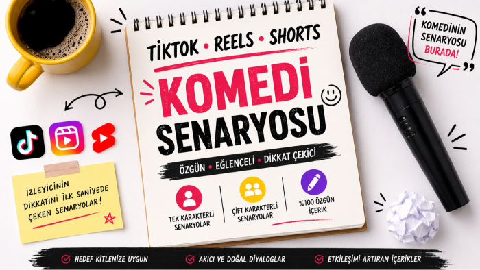 TikTok ve Reels için viral komedi senaryoları yazarım