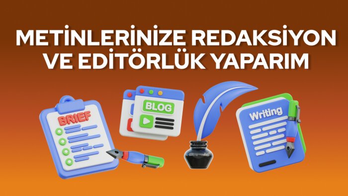 metinlerinize edit ve redaksiyon yaparım