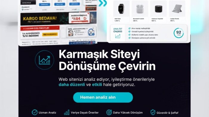 web sitenizi analiz edip detaylı bir rapor sunarım