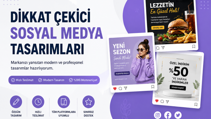  profesyonel sosyal medya post tasarımı yaparım