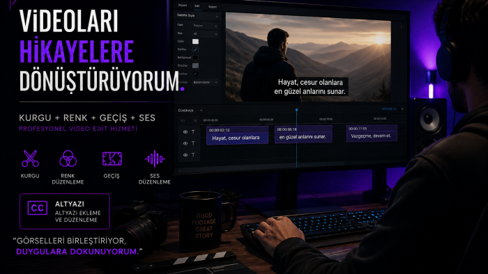 videolarınıza altyazı yapıyorum