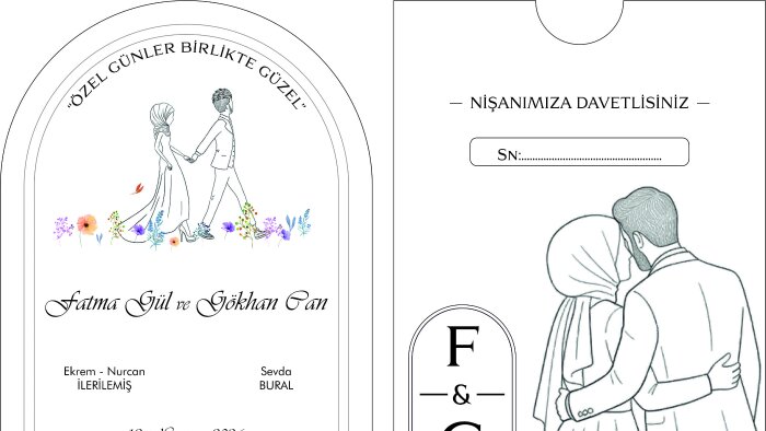 özel günlerinize özel davetiye tasarlarım