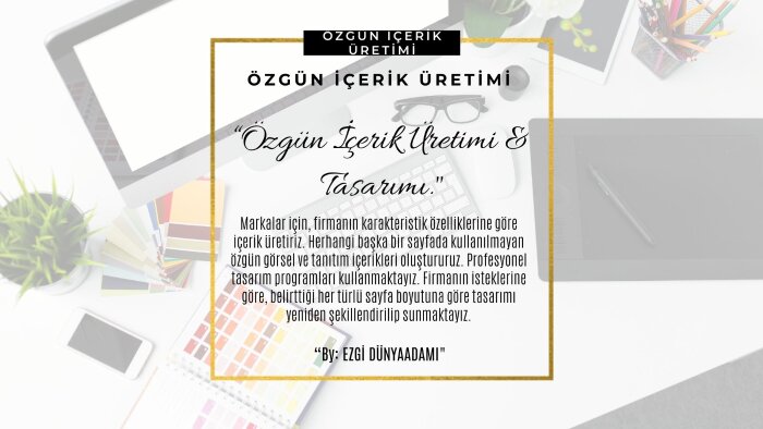 özgün içerik tasarımlarıyla markanıza görselleştirme yaparım
