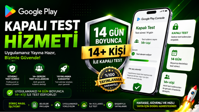  Google Play Console'da testlerinizi yapabilirim