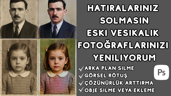 vesikalık fotoğraflarınıza rötuş ve düzenleme yapıyorum
