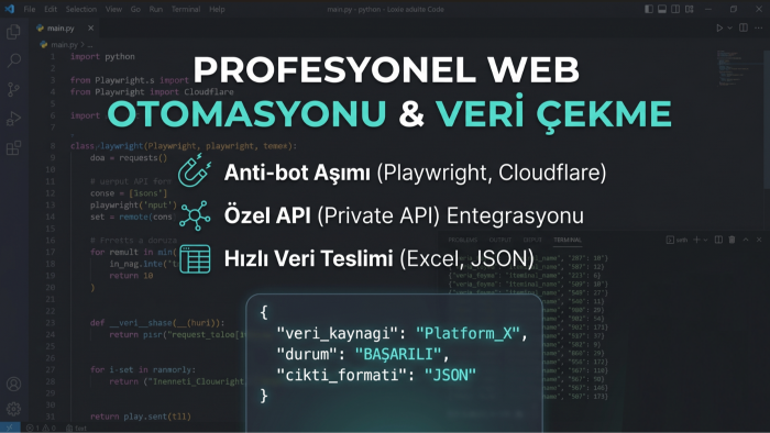 senin için web otomasyonu ve özel API yazabilirim