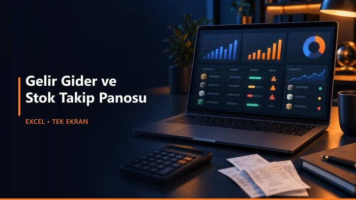 excel'de gelir gider ve stok takip panosu hazırlarım