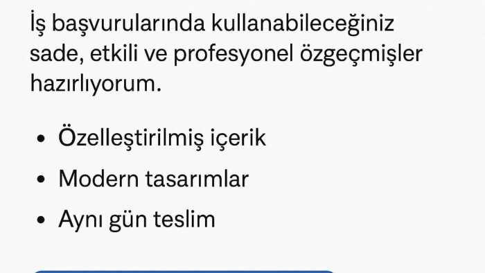 cv hazırlarım