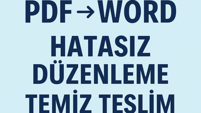 belgelerinizi düzenlerim
