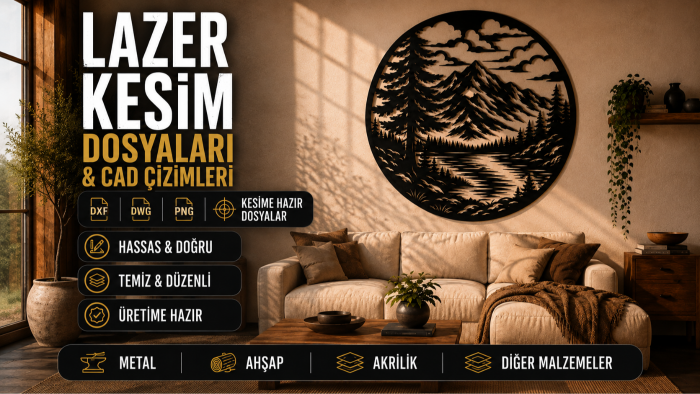 lazer kesim ve CNC için kesim dosyaları oluşturuyorum
