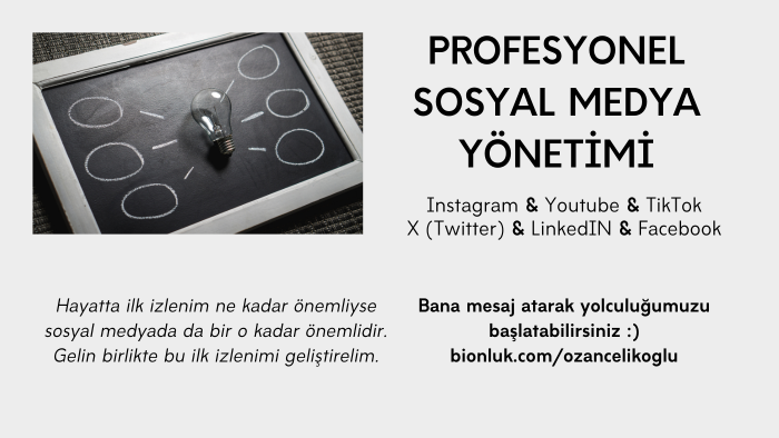 sosyal medya hesaplarınızı profesyonel biçimde yönetirim
