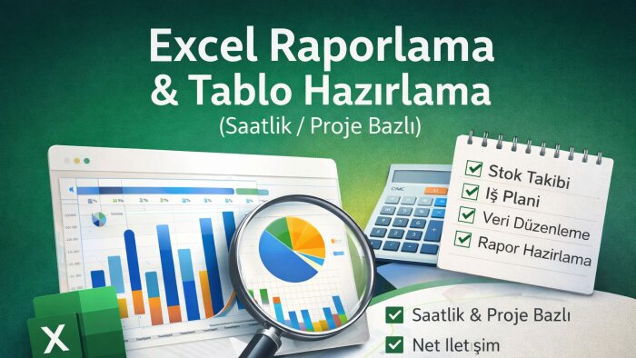 excel ile profesyonel içerikler rapor ve projeler hazırlarım