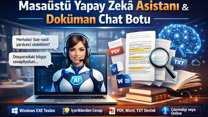 bilgisayarınızda çalışan özel AI chatbot üretirim
