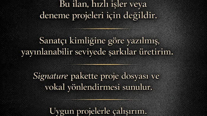 hedefi olan sanatçılar için şarkı sözleri yazıyorum