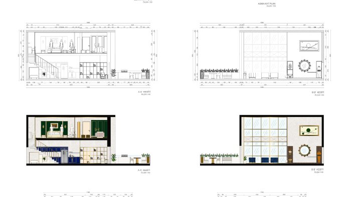 autocad ile teknik çizim, photoshop ile görsel sunum yaparım