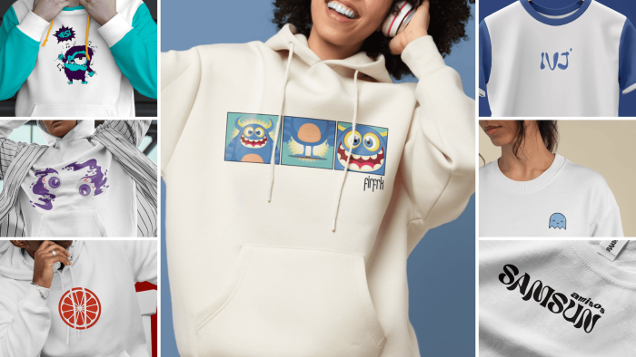 hoodie, tişört ve çorap için vektörel tasarım yapıyorum