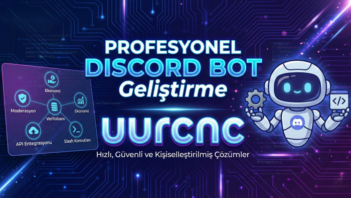 sıfırdan özel profesyonel Discord botları geliştiririm