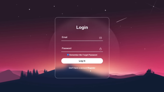 güzel bir login sayfası oluşturdum