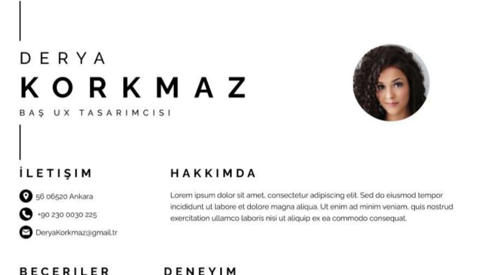 CV - Önyazı yazıyorum