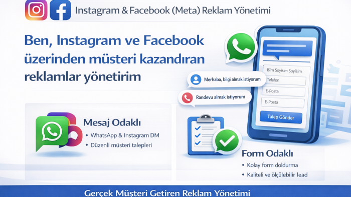 işletmeler için mesaj odaklı Meta reklamları yaparım