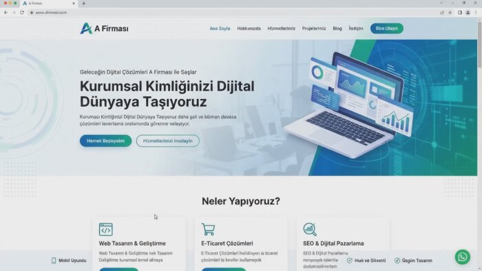 anahtar teslim web sitenizi yapabilirim