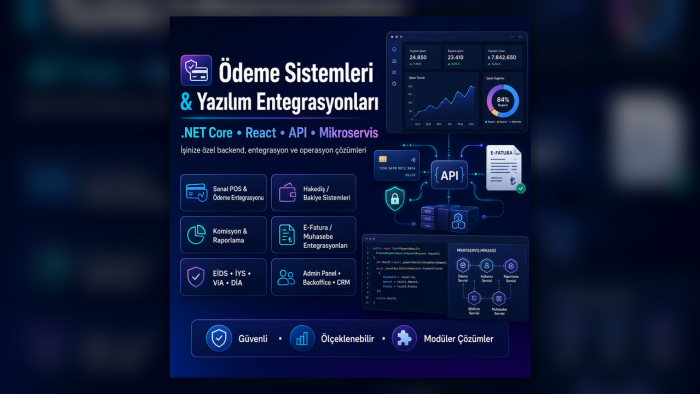 ödeme sitemleri ve entegrasyonları geliştiririm
