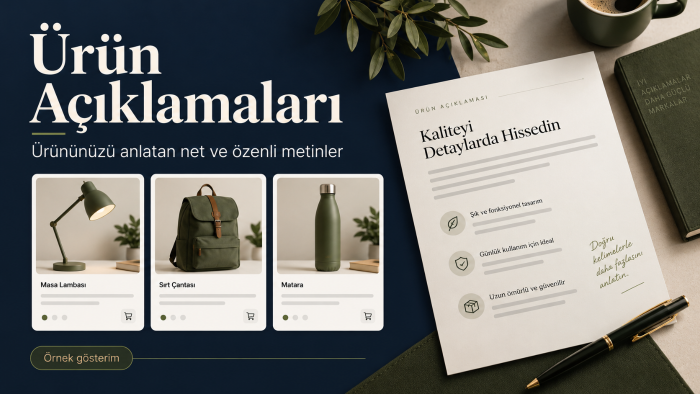 ürünleriniz için anlaşılır satış odaklı açıklamalar yazarım