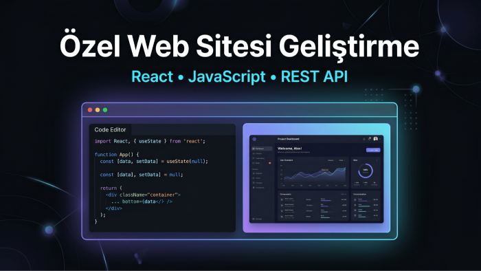 React ile özel kodlanmış web uygulamaları geliştiririm