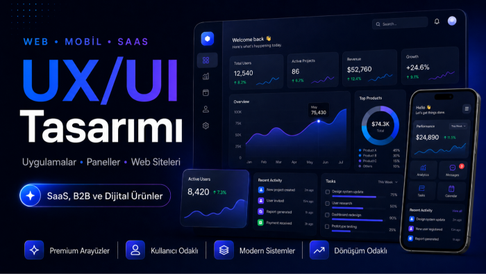 web ve mobil için profesyonel UX/UI tasarımı yapabilirim