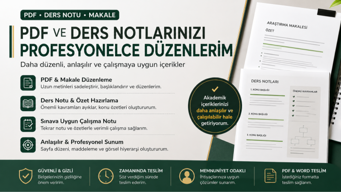 Türkçe-İNG. metinlerinizi düzenler ve son okumasını yaparım