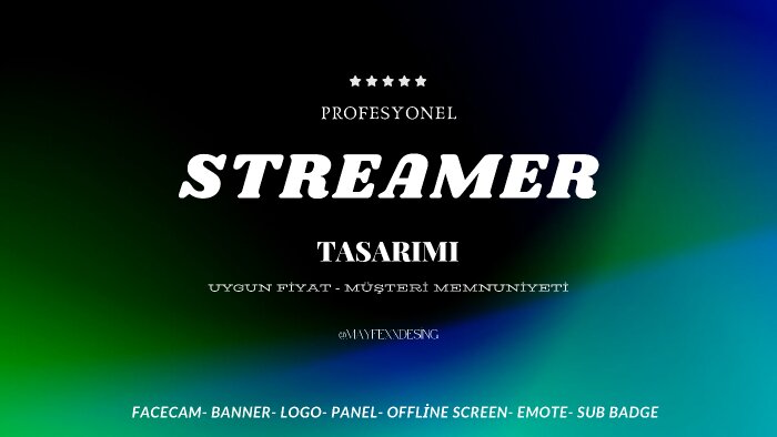isteğinize göre profesyonel twitch tasarımları yaparım