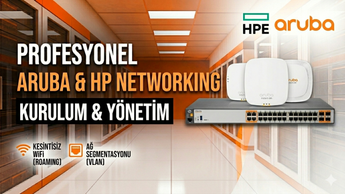 HPE ARUBA ağ cihazlarınızın kurulumunu ve yönetimini yaparım