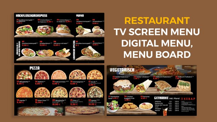 restaurantlar için digital menü yapabilirim
