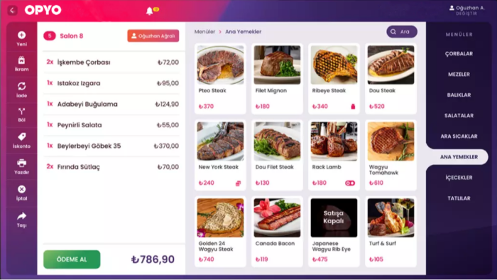 restoran ve kafe adisyon pos sistemleri geliştiririm