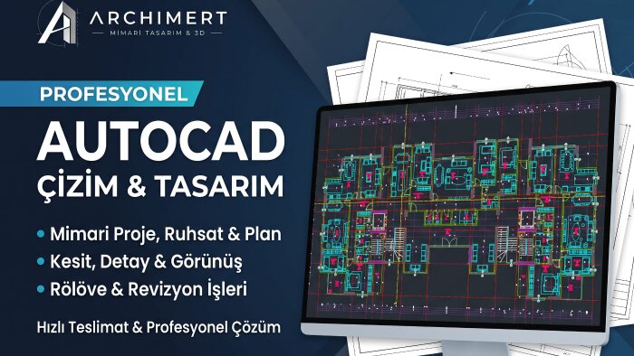AutoCAD ile teknik çizim ve tasarım yaparım