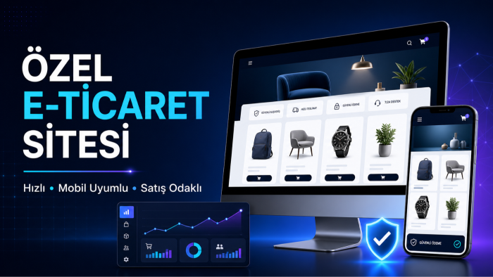 işletmenize özel modern e-ticaret sitesi geliştiririm